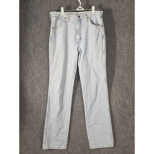Wrangler 936GBH Cowboy Cut Slim Fit Light Wash Jeans Men 31x32 Blue Straight Leg
